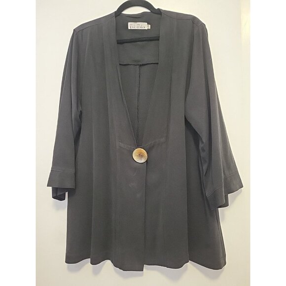 Pala Pala Women's Blazer Black 3/4 Sleeves Artsy L/XL - Picture 1 of 6